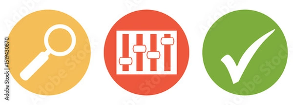 Obraz Regler suchen und finden - Button Banner