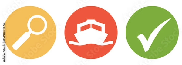 Obraz Motorboot suchen und finden - Button Banner