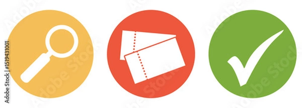 Obraz Tickets suchen und finden - Button Banner
