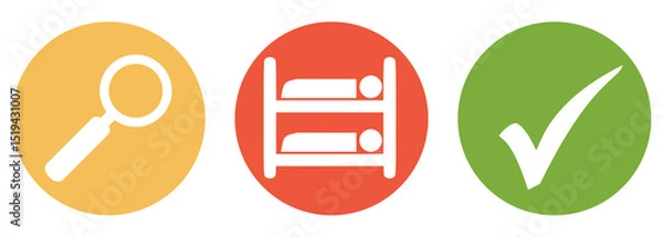 Obraz Hostel suchen und finden - Button Banner