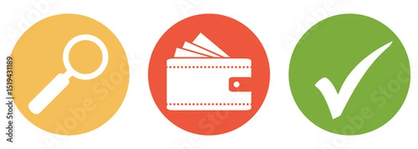 Obraz Geld und Finanzen suchen und finden - Button Banner