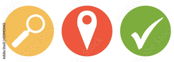Obraz Adresse oder Position suchen und finden - Button Banner