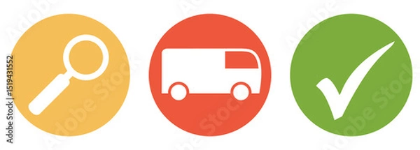Obraz Transporter suchen und finden - Button Banner
