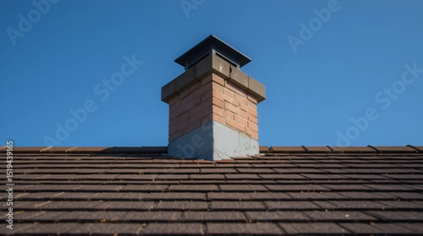 Obraz Close up chimney on the roof