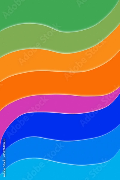 Fototapeta Abstract vertical rainbow on dynamic line wave fluid wallpaper texture background. Can be used wall art, pride celebrations concept, sale banner, super sale, packaging etc.,  