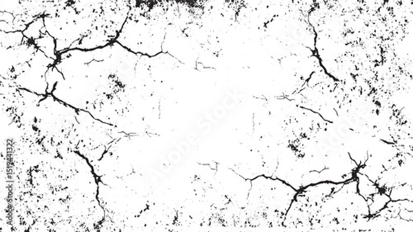 Fototapeta Vector the cracks texture transparent background 