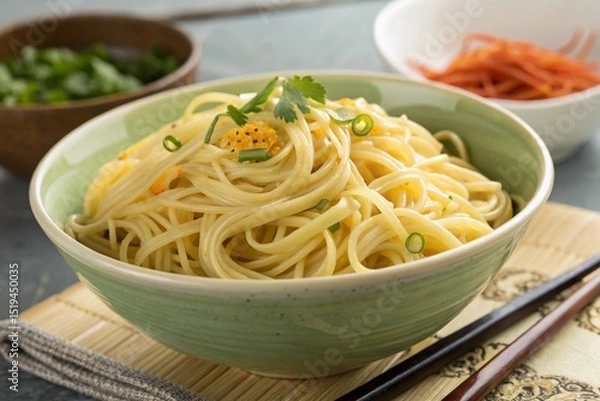 Obraz noodles with chicken and vegetables