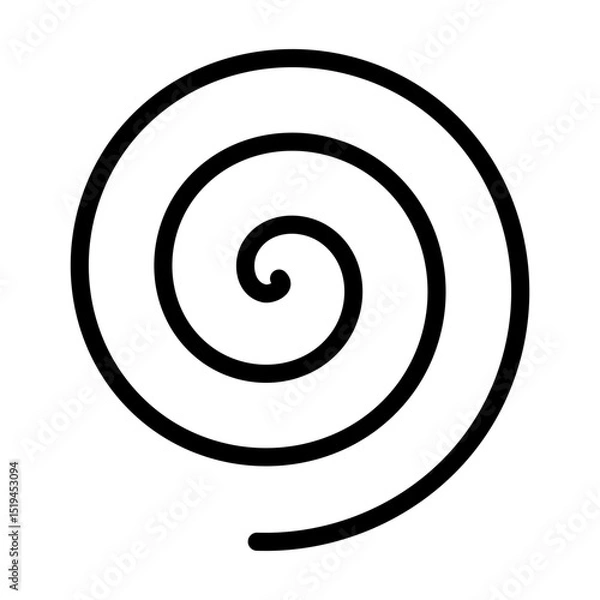 Obraz black spiral vector