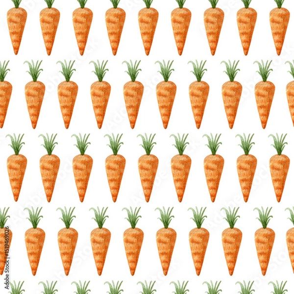 Fototapeta A seamless pattern with carrots