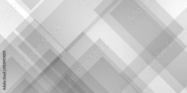 Obraz Minimal triangle geometric technology pattern. Abstract white square overlap background for card graphics design. abstract tech banner design. Modern graphic design.Abstract geometric business design.