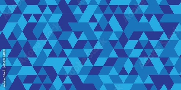 Fototapeta Triangle Vector Abstract Geometric Technology seamless pattern Background. triangular mosaic backdrop design. Triangle polygonal square abstract banner background.