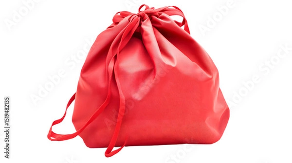 Fototapeta Stylish Red Bag Isolated on Tranasparent Background for Fashion and Shopping Concept