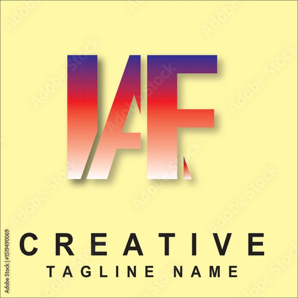 Obraz IAF Three Letter Logo Concept.eps