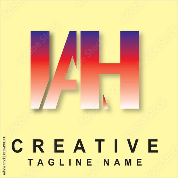 Obraz IAH Three Letter Logo Concept.eps