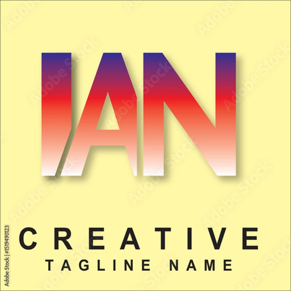 Obraz IAN Three Letter Logo Concept.eps