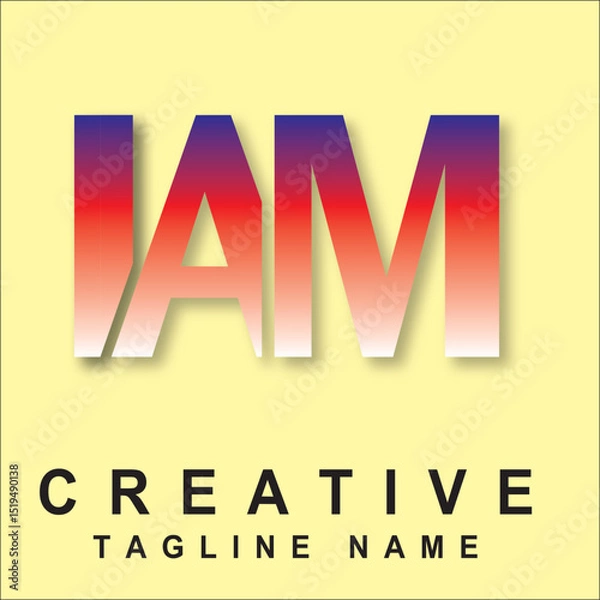 Obraz IAM Three Letter Logo Concept.eps