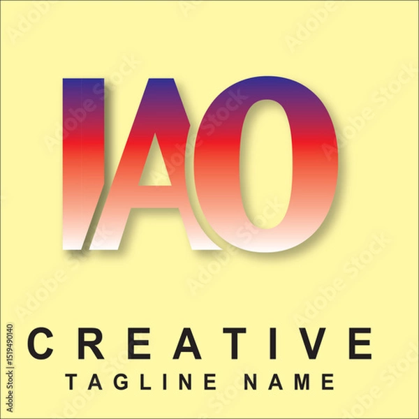 Obraz IAO Three Letter Logo Concept.eps