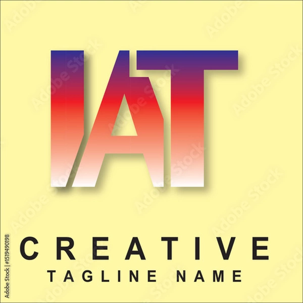 Obraz IAT Three Letter Logo Concept.eps