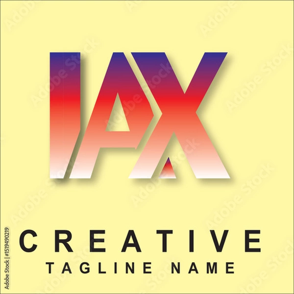 Obraz IAX Three Letter Logo Concept.eps