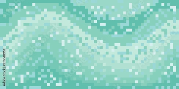 Obraz Abstract wave pixel art background. Ocean waves with pixel art.