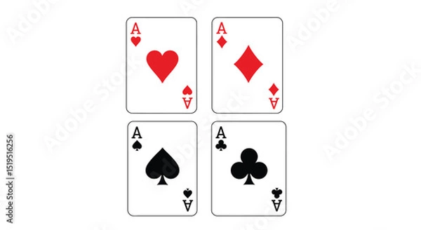 Obraz poker card icon vector design template in white background