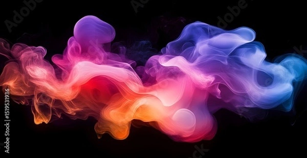 Obraz Abstract fluid shapes with vibrant colors on a dark background, symbolizing creativity and innovation in design. 