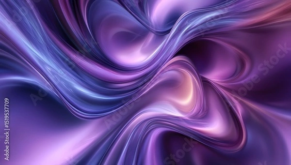 Obraz Abstract purple and blue background with wavy shapes, vector presentation design, high resolution, professional color grading, clean sharp focus.