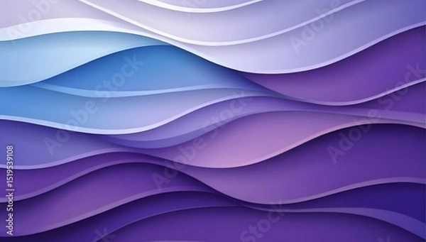 Obraz Abstract purple and blue background with wavy shapes, vector presentation design, high resolution, professional color grading, clean sharp focus.