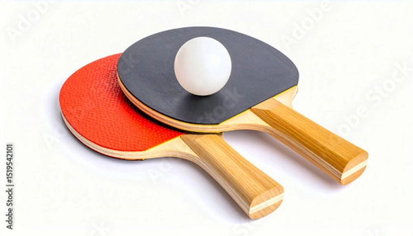 Obraz Essential Ping Pong Kit: Two Bats and a Ball for Casual Play
