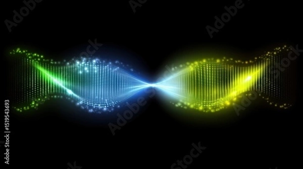 Fototapeta Abstract Colorful DNA Double Helix, Background, Illustration, Graphic Design, Visual Representation of Biology,  Science Education