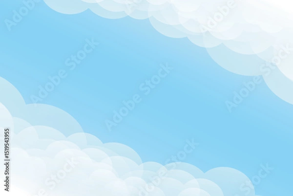 Fototapeta cloud landscape with text space in horizontal frame