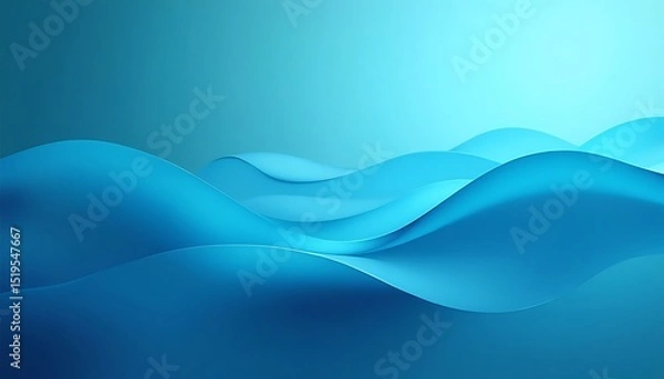Fototapeta Blue Waves Abstract Background