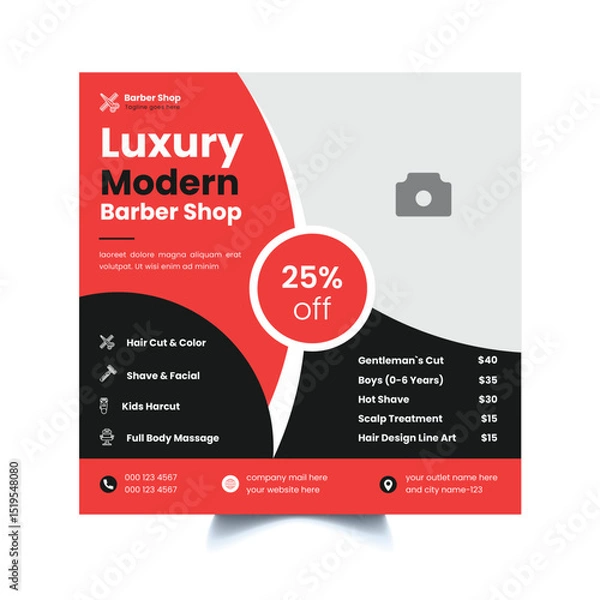 Obraz Barbershop Post Template