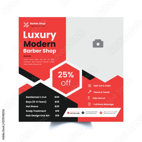 Obraz Barbershop Post Template