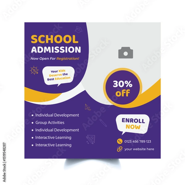Obraz Back to School Social Media Post Template 