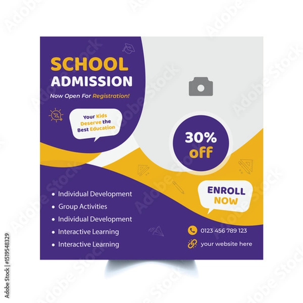 Obraz Back to School Social Media Post Template 