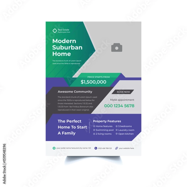 Obraz Real Estate Flyer 