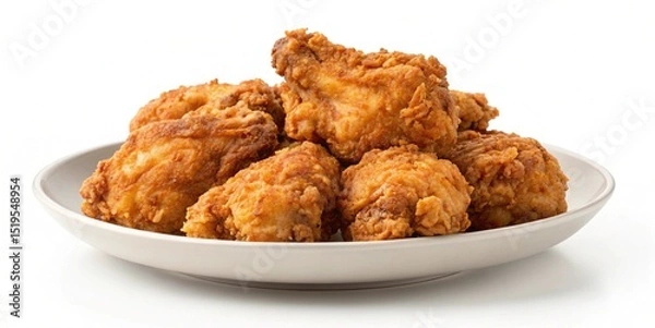 Obraz fried chicken wings on a plate