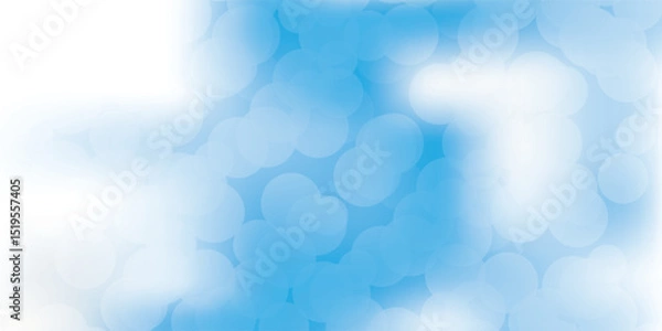Fototapeta Design Template, Abstract Blurred White and Blue Background - Vivid Bright Wide Scale Multipurpose Creative Vector Design with Bokeh Effect for Advertise, Web, Greeting Cards, Events or Posters