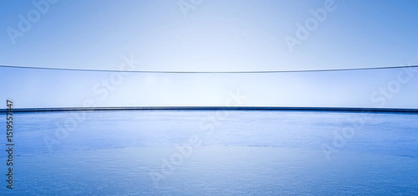 Fototapeta Abstract minimal architecture background, geometric architecture with wavy design, car presentation. 3d render.