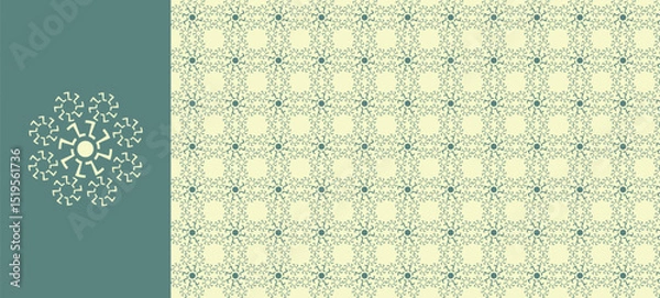 Fototapeta Abstract Geometric Floral Ornamen Pattern Vector Art
