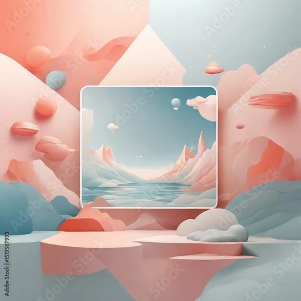 Fototapeta woman taking a picture of herself