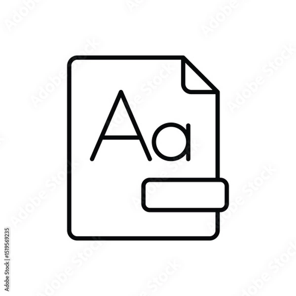 Fototapeta Font Vector icon