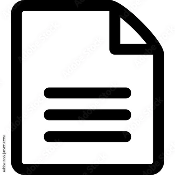 Obraz Text Document File Content Icon Vector