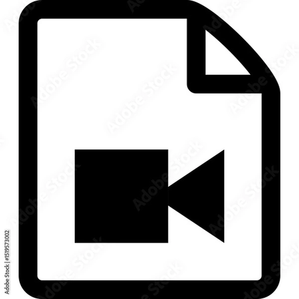 Obraz Video File Movie Document Icon Vector