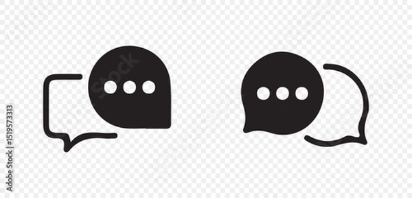 Fototapeta Message Icon – Communication Bubble for Smartphone and App Design