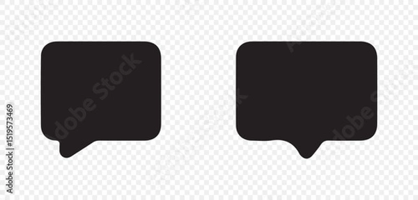 Fototapeta Chat Message Icon – Minimal Vector Design for UI/UX Projects