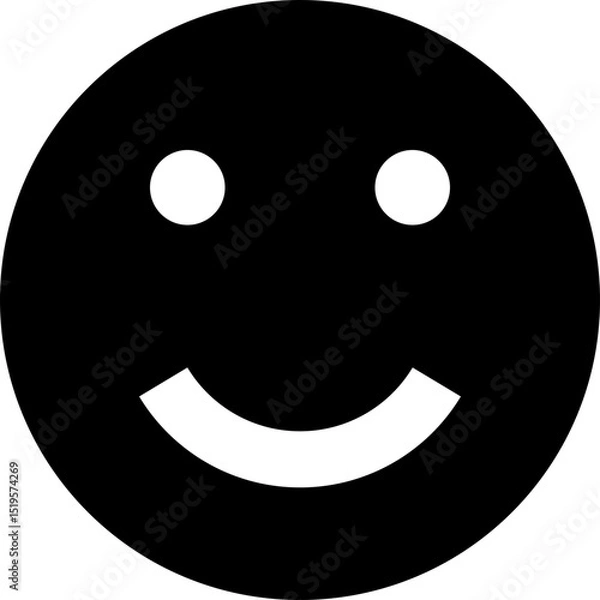 Obraz Happy Smiling Face Emoji Vector Icon