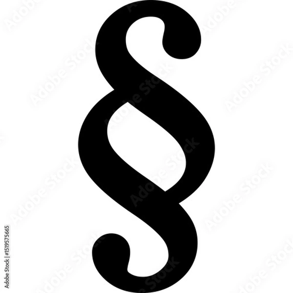 Obraz Paragraph Section Symbol Black Vector Legal Document Typography Icon