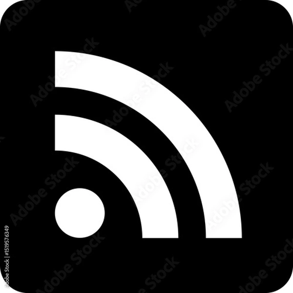 Obraz RSS Feed Syndication News Icon Vector